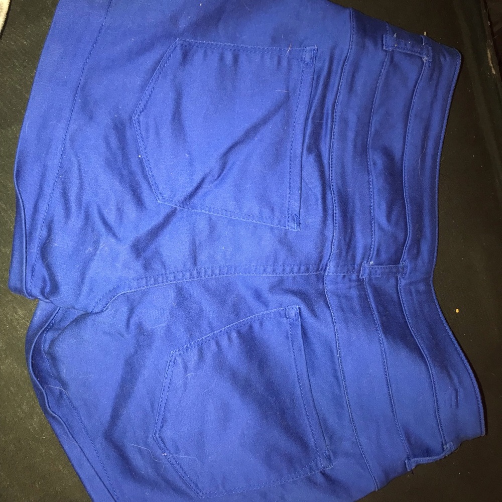 High Waisted Royal Blue Jean Shorts